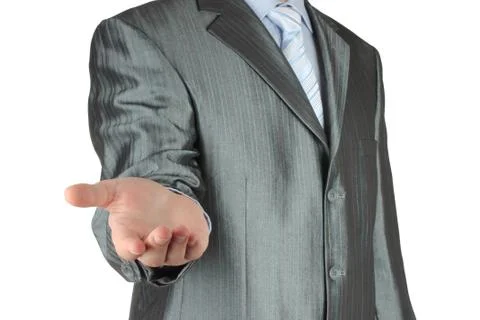 Businessman with empty hand . Stock Photos