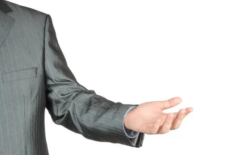 Businessman with empty hand. Stock Photos
