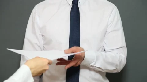 Businessman examining documents Stock Footage 57108599
