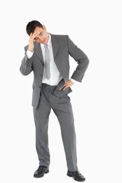 Businessman experiencing a setback Stock Photos