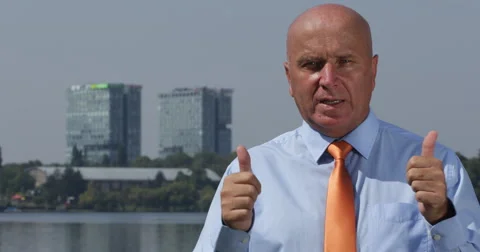 Businessman Explaining Stock Exchange Evolution Financial Report Presentation Stock Footage 59526623