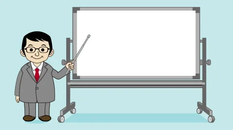 Businessman explaining with Whiteboard Stock Footage 52513021