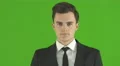 The businessman express a negative gesture. Real time capture 4k or 4k+ Resolution