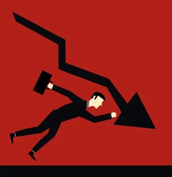 Businessman Fall Illustrazione stock