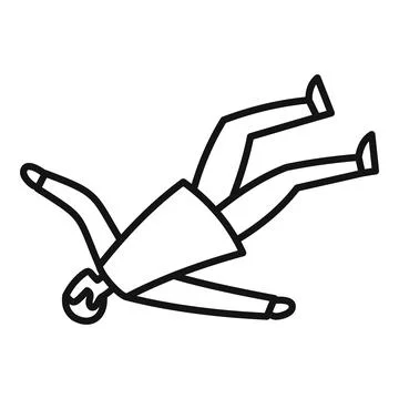 Businessman falling down after a financial crisis Stock Illustration