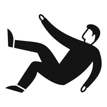 Businessman falling down after slip and trip accident Stock Illustration