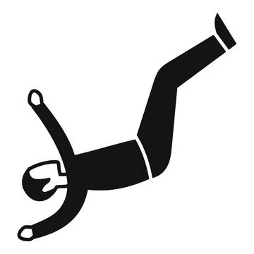 Businessman falling down from the sky with open arms Illustrazione stock