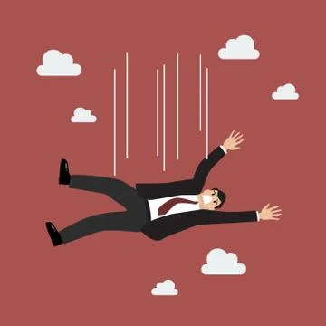 Businessman falling Stock Illustration