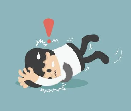 Businessman falling Stock Illustration
