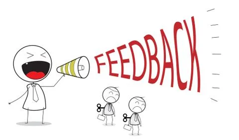 Businessman feedback Stock Illustration