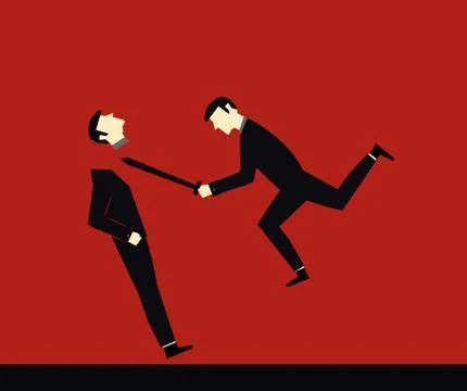 Businessman Fighting Stock Illustration