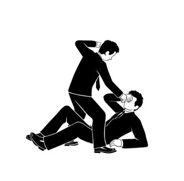 Businessman fighting Stock-Illustration