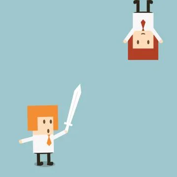 Businessman fignt concept, vector eps10 Stock Illustration