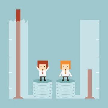 Businessman fignt concept, vector eps10 Stock Illustration