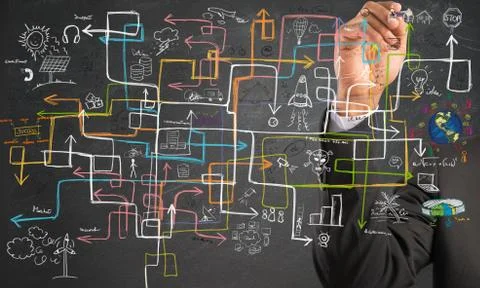 Businessman find a solution 스톡 사진