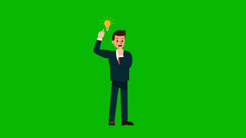 Businessman finding idea or way out on green screen background, Stock Footage 245670211
