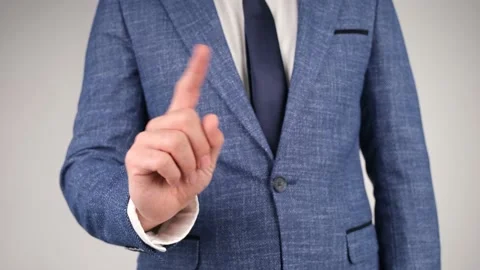 Businessman forefinger warning Stock Footage 236609741