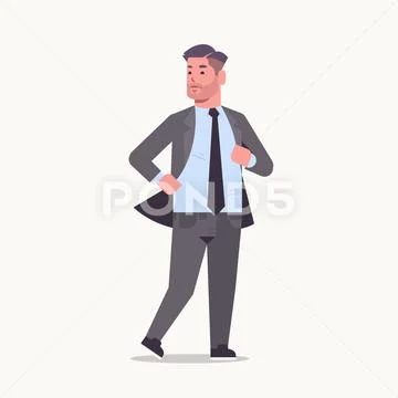 Photo of handsome male office worker dressed in formal clothes, keeps one  hand in pocket, other on table, looks confidently at camera, poses in  office. People, business and lifestyle concept Stock Photo |