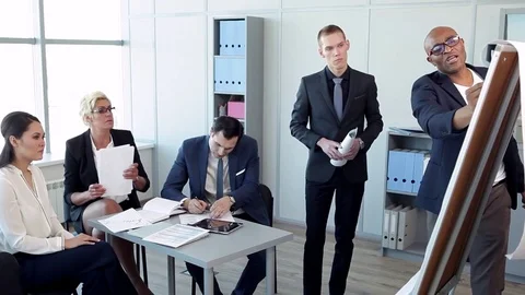 Businessman Found an Interesting Logistics Solution Stock Footage 72558479