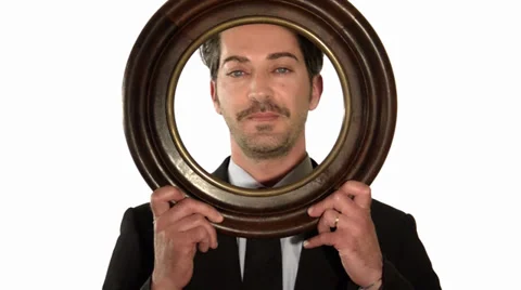 Businessman in frame 库存影片 27792768