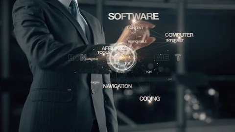 Businessman with Front-end development Stock Footage 85652008