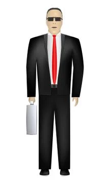 Businessman. Front view. Vector Illustrazione stock