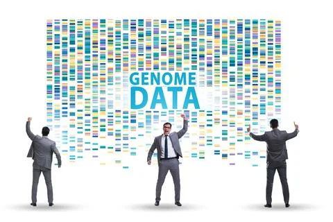Businessman in genome data concept Foto stock