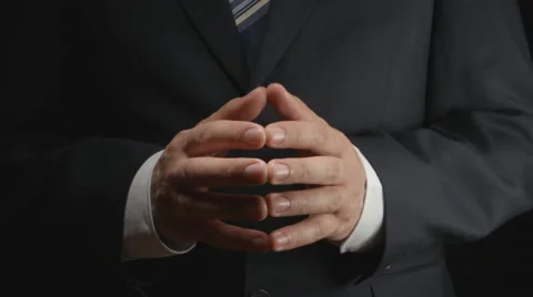 Businessman gestures in a discuss Video stock 68489202