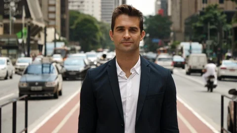 Businessman gesturing Stock Footage 93874161