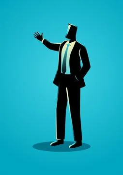 Businessman gesturing with hand Stock Illustration