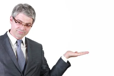 Businessman gesturing Stock Photos