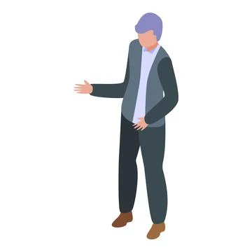 Businessman gesturing while making a point during a meeting Stock Illustration