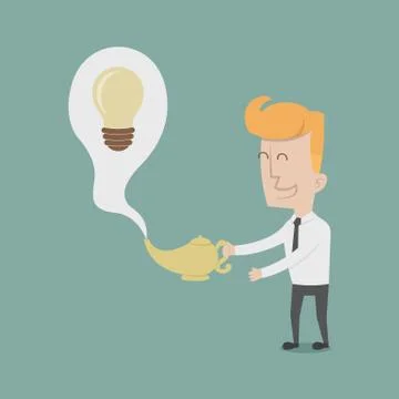 Businessman get idea , eps10 vector format Stock Illustration