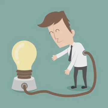 Businessman get idea , eps10 vector format Stock Illustration