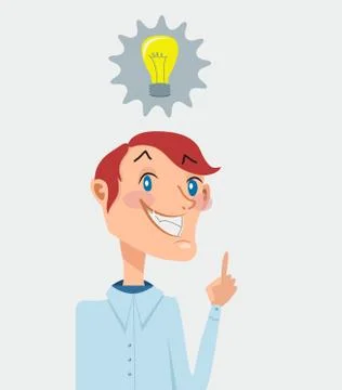 Businessman get the idea Stock Illustration