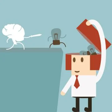 Businessman get idea Illustrazione stock