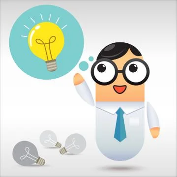 Businessman get idea Illustrazione stock
