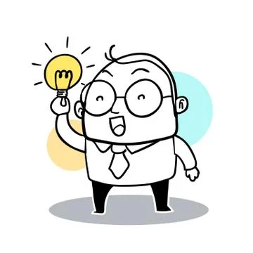 Businessman get idea Stock Illustration