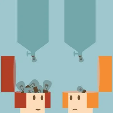 Businessman get idea, vector eps10 Stock Illustration