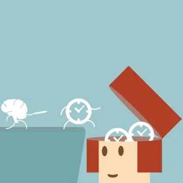Businessman get time Stock Illustration