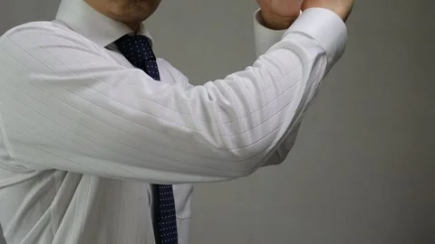 A businessman getting pumped up Stock Footage 335737930