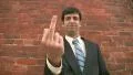 Businessman giving the finger. HD Footage