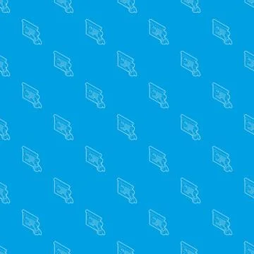 Businessman giving presentation with a board pattern vector seamless blue 스톡 일러스트