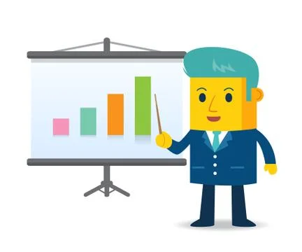 Businessman giving a presentation Stock Illustration