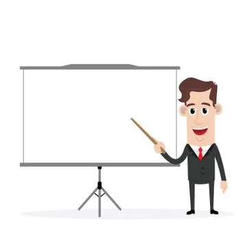 Businessman giving a presentation Stock Illustration
