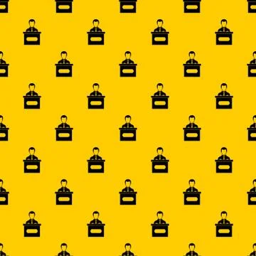 Businessman giving presentation pattern Illustrazione stock