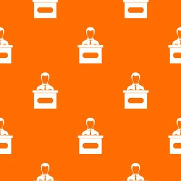 Businessman giving presentation pattern seamless Stockillustratie