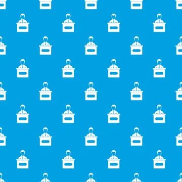 Businessman giving presentation pattern seamless blue Stock Illustration
