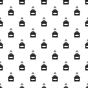 Businessman giving presentation pattern vector Stock Illustration