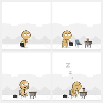 Businessman goes to work Stock Illustration